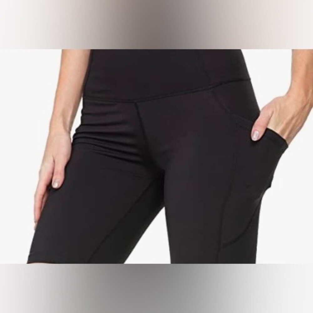 new cycle bike high waist side pocket Yoga gym shorts Women M outdoor - Picture 4 of 6